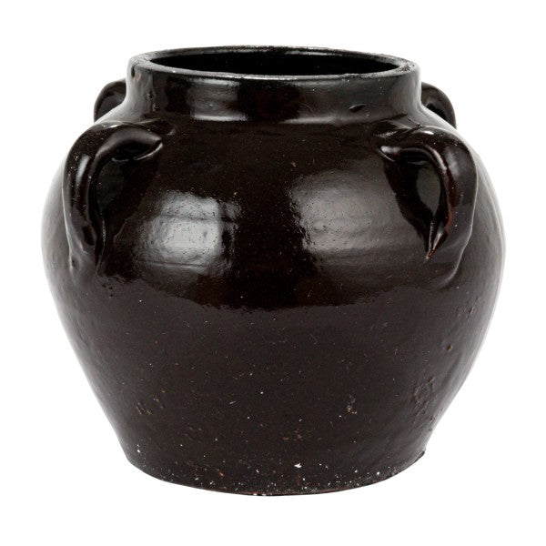 Distressed Espresso Found Clay Jar (Each One Will Vary)